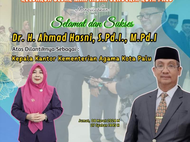 Selamat & Sukses Kankemenag Kota Palu